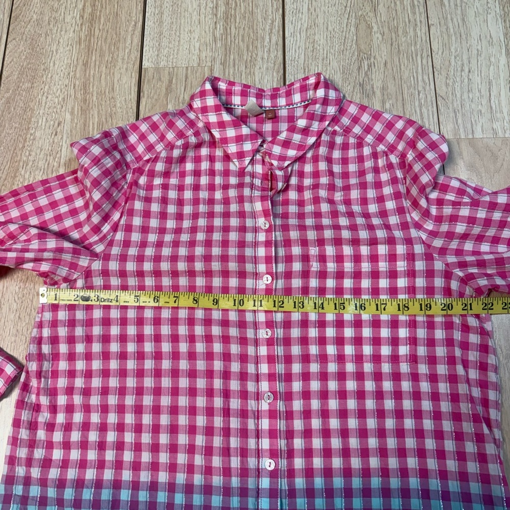 Athropologie Pilcro Gingham Button Down Shirt - Picture 5 of 6